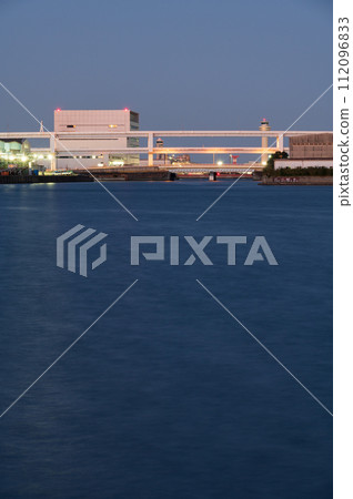 Ukishima Bridge over Tama Canal 112096833