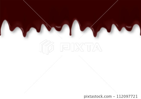 Dripping chocolate cream or syrup banner or border Dripping chocolate cream or syrup banner or border 112097721