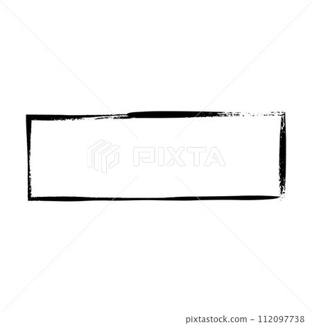 Frame rectangle elongated element, outline...-插圖素材 [112097738] - PIXTA圖庫
