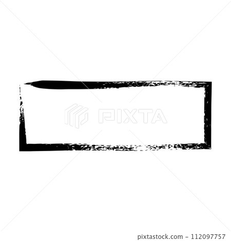Frame rectangle elongated element, outline border grunge shape icon, decorative doodle for design in vector illustration Frame rectangle elongated element, outline border grunge shape icon, decorative doodle for design in vector illustration 112097757