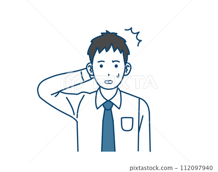 一位出人意料的年輕上班族的插圖 一位出人意料的年輕上班族的插圖 112097940