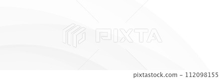White background. Wide minimal design. Abstract texture with smooth gradient. Neutral light template. Simple website background. Elegant wallpaper. Vector illustration 112098155