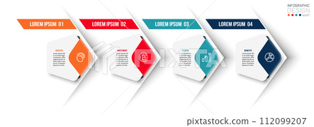 Timeline chart business infographic template. Timeline chart business infographic template. 112099207