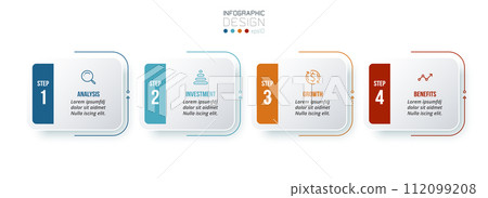 Infographic template business concept with step. Infographic template business concept with step. 112099208