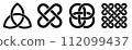 Image set of variety ornaments in Celtic style. 112099437