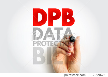 DPB - Data Protection Bill acronym, technology concept background DPB - Data Protection Bill acronym, technology concept background 112099676