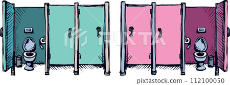 Vector drawing of loo 112100050