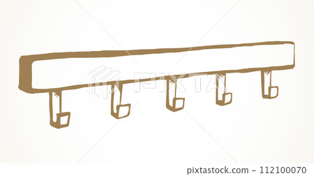 Wall hook. Vector drawing 112100070