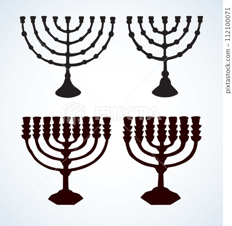 Menorah. Vector drawing Menorah. Vector drawing 112100071