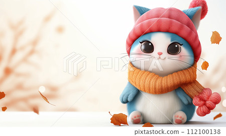 Adorable kitten peeking out of a gift box, tail twitching with playful curiosity Adorable kitten peeking out of a gift box, tail twitching with playful curiosity 112100138