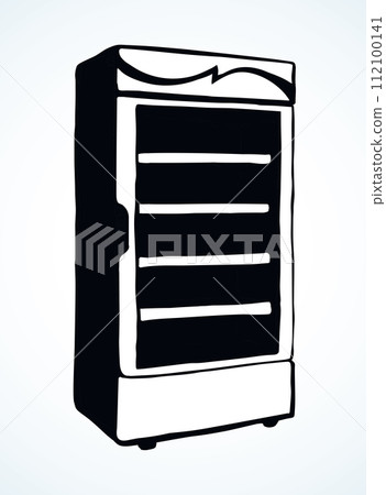 Freezer to store. Vector drawing Freezer to store. Vector drawing 112100141