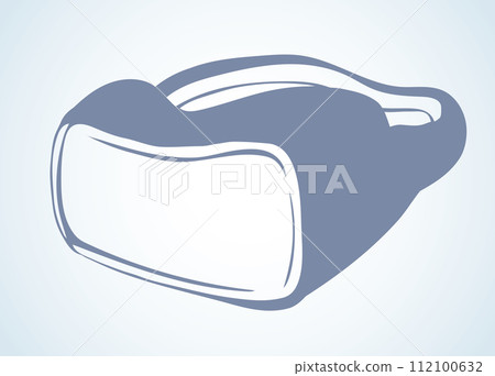 Virtual reality mask. Vector drawing Virtual reality mask. Vector drawing 112100632
