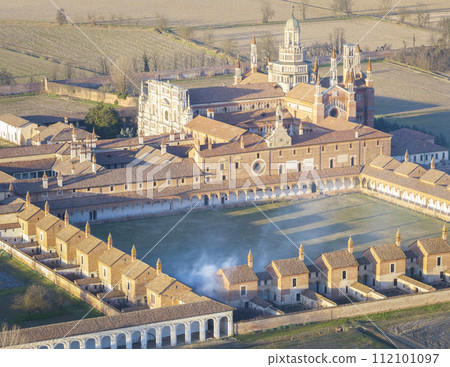 Landscape view of Certosa of Pavia sanctuary 112101097