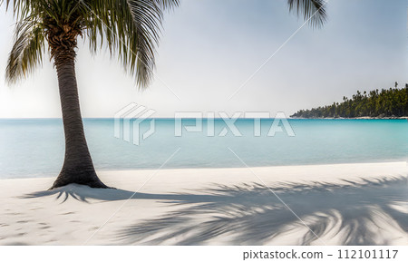 Tranquil Azure Ocean Beach Scene Tranquil Azure Ocean Beach Scene 112101117