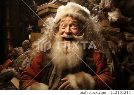 AI-generated content. Happy Santa character for Christmas. Generated with AI 112101213