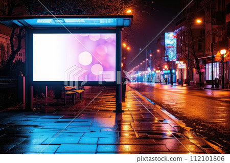 AI-generated content. Billboard for Advertisement. Generative AI 112101806