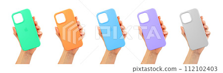 Berlin Germany January 21 2024 Phone case mockup set, bright protector and phonecase ray mockup 112102403