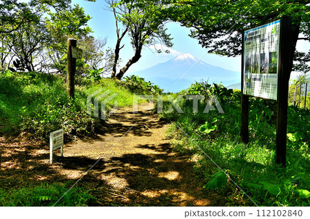 丹澤不動峰山頂高聳的富士山 丹澤不動峰山頂高聳的富士山 112102840