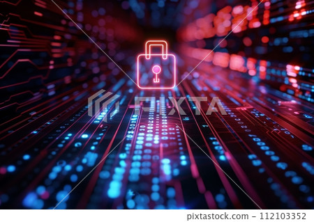 AI-generated content. Futuristic background Data Transfer. technology concept. Futuristic cyberspace background. Generative AI 112103352