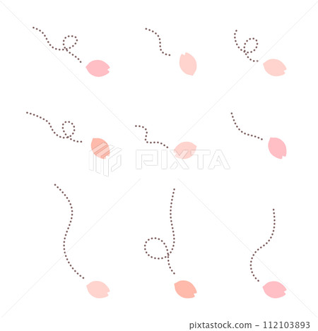 Material of falling cherry blossoms 112103893