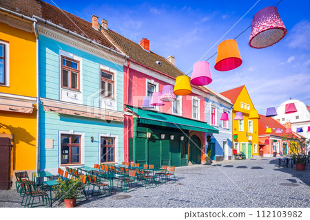 Szentendre, Hungary. Fo Ter of historical city on Danube River. Szentendre, Hungary. Fo Ter of historical city on Danube River. 112103982