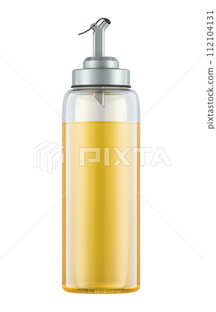 Glass Oil Dispenser Bottle with Stainless Steel Spout, 3D rendering 112104131