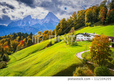 Berchtesgaden, Germany. Watzmann Mountain, Bavarian landscape. 112104205