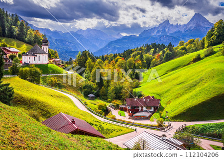 Berchtesgaden, Germany. Watzmann Mountain, Bavarian landscape. 112104206