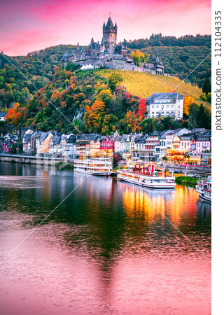 Cochem, Germany - Moselle River, travel landscape. 112104335