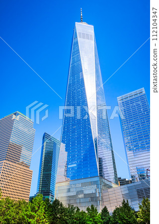 New York City, United States - Freedom Tower in Manhattan, the highest skyscraper in America. 112104347