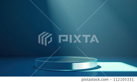 AI-generated content. Futuristic Glass Background for Product Presentation 112105331