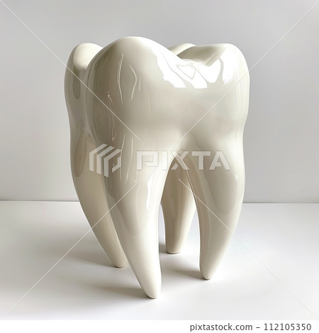 AI-generated content. Large ceramic white tooth 112105350