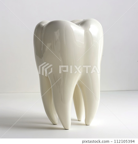 AI-generated content. Large ceramic white tooth 112105394