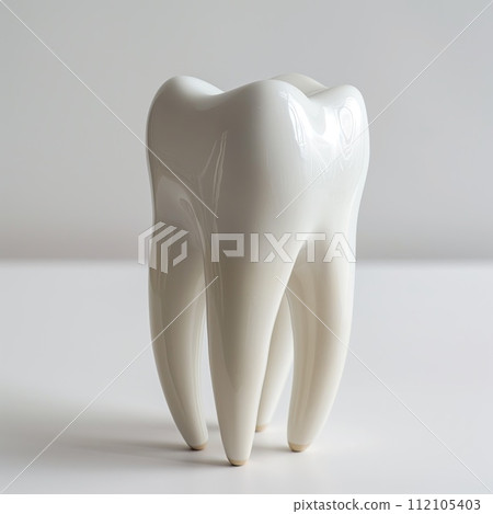 AI-generated content. Large ceramic white tooth 112105403