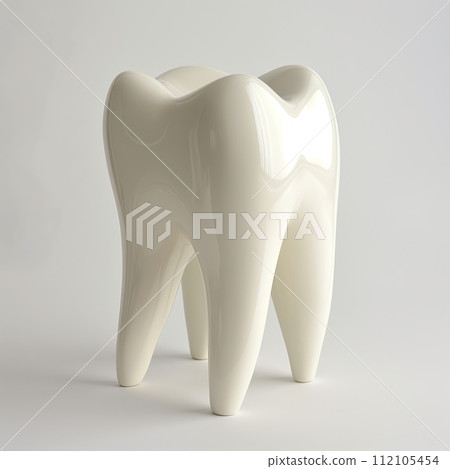 AI-generated content. Large ceramic white tooth 112105454