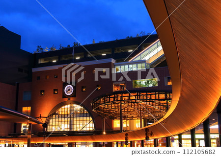 Oita station at dusk 112105682