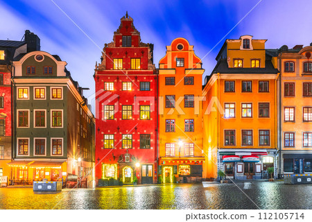 Stockholm, Sweden. Glama Stan downtown, Stortorget Square. 112105714