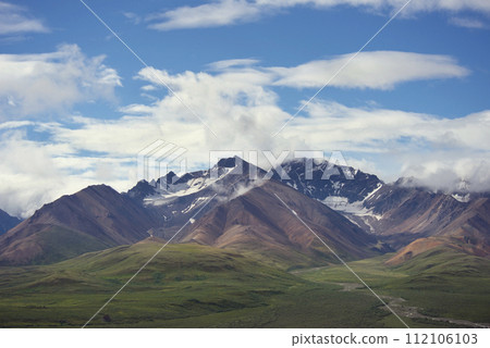 Mountains in Alaska with Snow 112106103