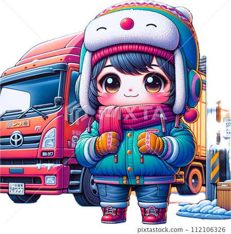 卡車和女卡車司機 112106326