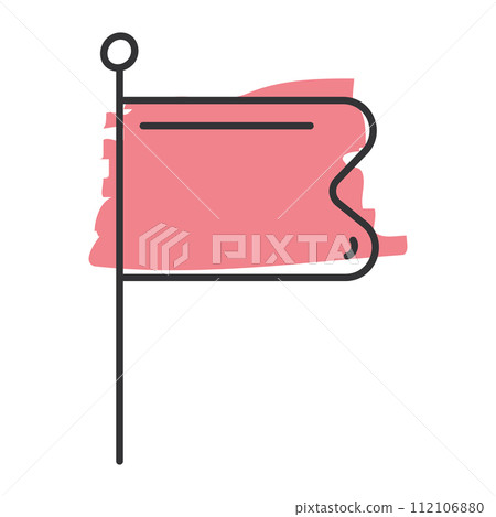 Flag sketch icon Hand Draw Vector 112106880