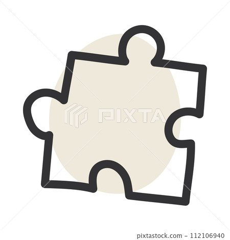 puzzle piece sketch icon Hand Draw Vector 112106940