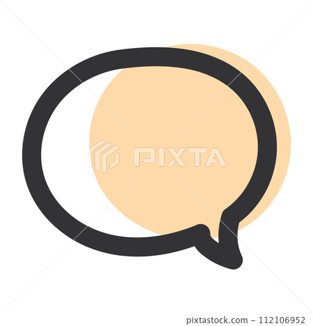 Comic bubble chat sketch icon Hand Draw Vector 112106952