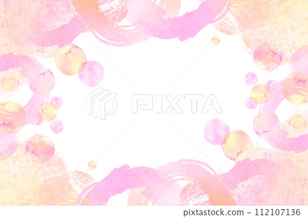 清爽粉紅水彩背景素材 112107136