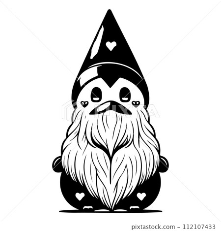 gnome love valentine illustration sketch draw black gnome love valentine illustration sketch draw black 112107433