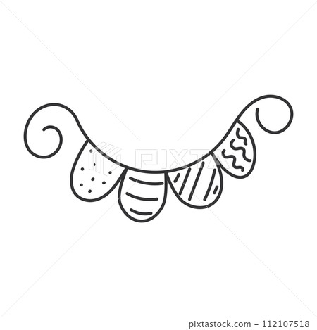 pennant sketch icon Hand Draw Vector 112107518