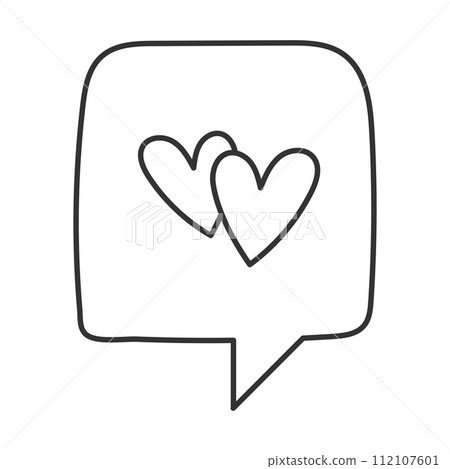 Comic bubble chat sketch icon Hand Draw Vector 112107601