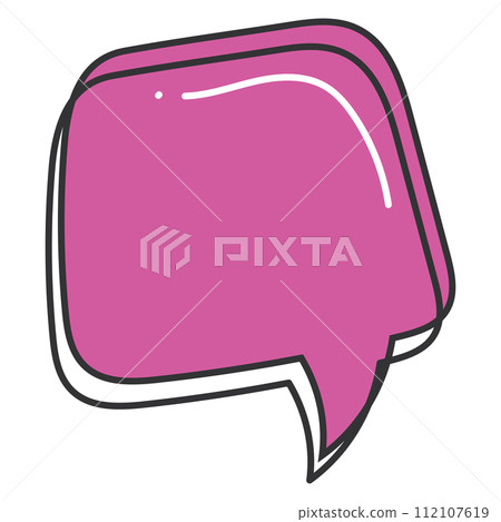 Comic bubble chat sketch icon Hand Draw Vector 112107619