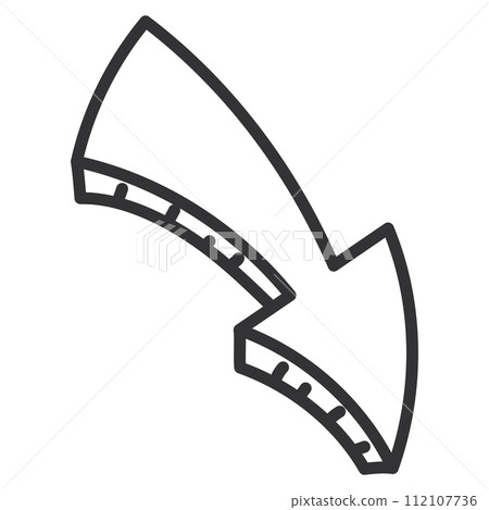 Arrow sketch icon Hand Draw Vector 112107736