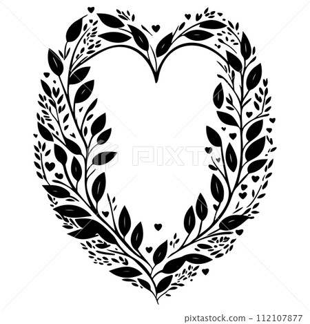 gnome love valentine illustration sketch draw black 112107877