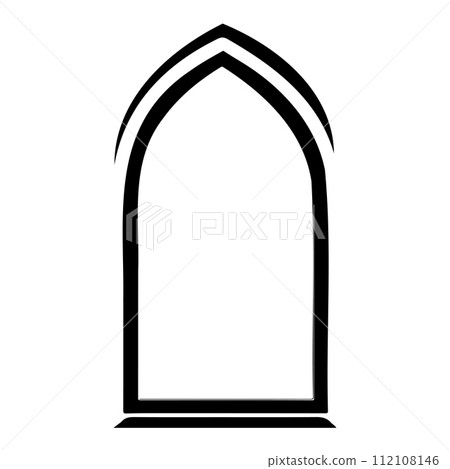 Islamic Window Or Door Arch illustration sketch hand draw Islamic Window Or Door Arch illustration sketch hand draw 112108146